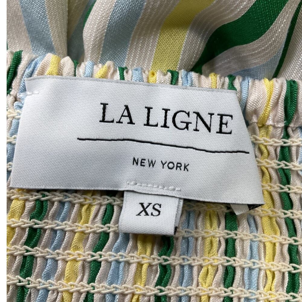 La Ligne Striped Green Tracy Maxi Dress Size XS - Picture 4 of 6